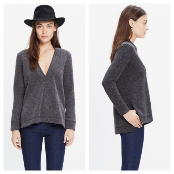 Madewell Sweaters - Madewell | V-Neck Gray Sweatshirt
